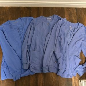 3 ceil blue scrub jackets size xxl. Med couture and greys anatomy
